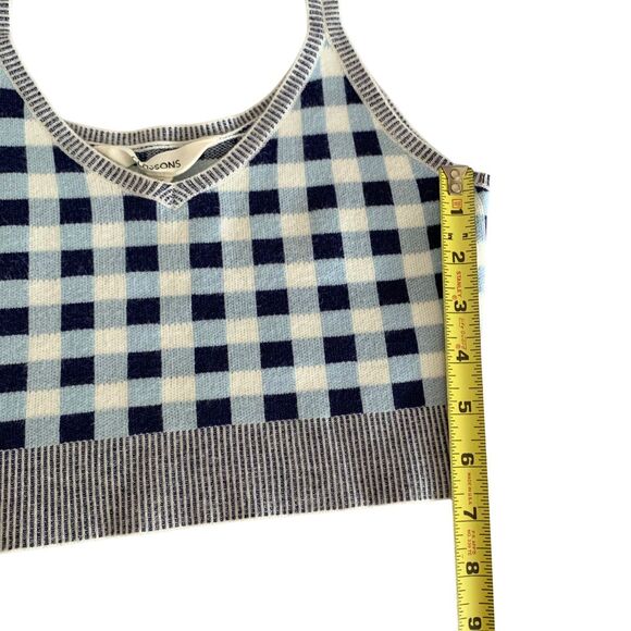 Glassons Blue Gingham Knit Crop Tank Top Women’s XS - Picture 7 of 8